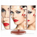 Trending Production Led Trifold Mirror Foldable Makeup Beauty Vanity Mirror With Lights